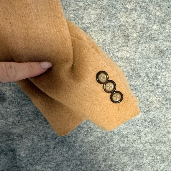 Brown Camel Tan Wool Blazer Made in Canada Classic Tailored Mens Jacket - Picture 8 of 11